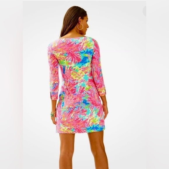 LILLY PULITZER SOPHIE DRESS IN MULTI PALM BEACH CORAL - EUC - Picture 3 of 12